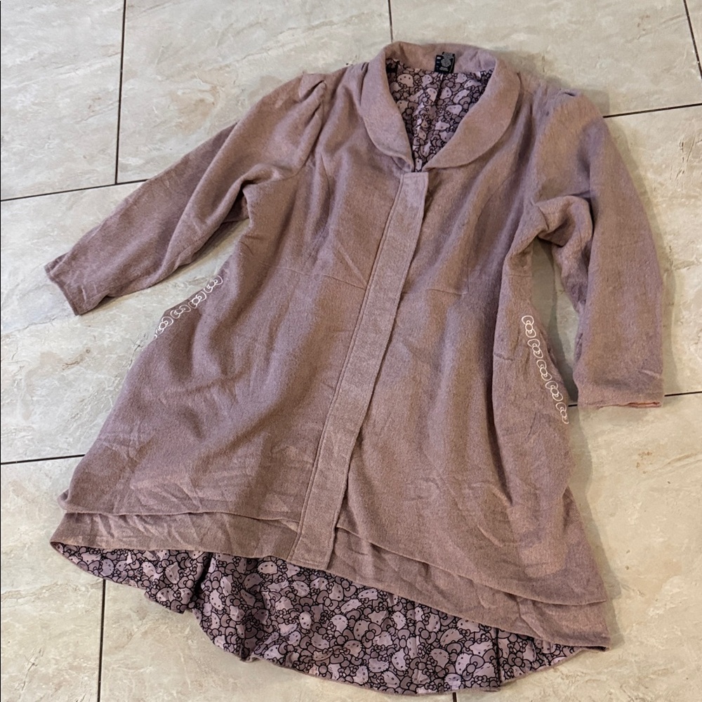 Hello Kitty by torrid, Lavender and Black Floral Cardigan